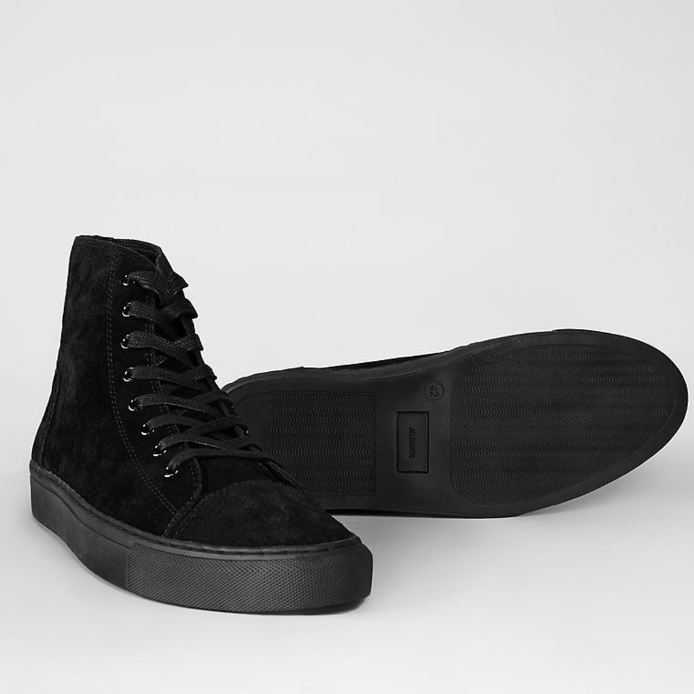 AllSaints Boundry Black Suede High-top Sneaker 44